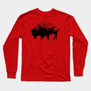 American Bison Digital Photo Art Long Sleeve T-Shirt